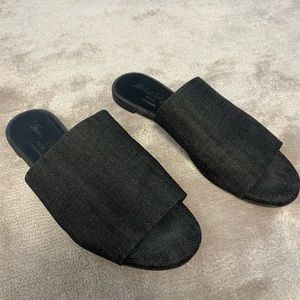 Robert Clergerie Gigy Slide Denim Navy